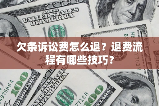 北京欠条诉讼费怎么退？退费流程有哪些技巧？