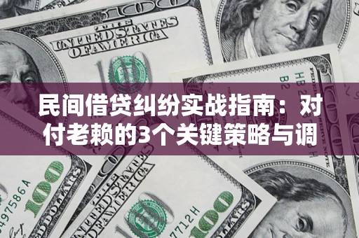 北京民间借贷纠纷实战指南：对付老赖的3个关键策略与调解盲区解析
